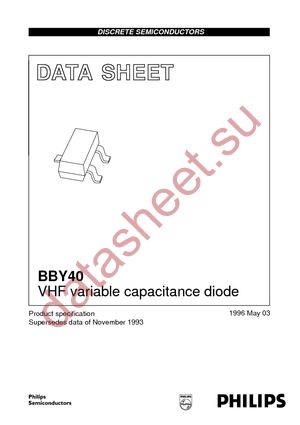 BBY40 T/R datasheet  